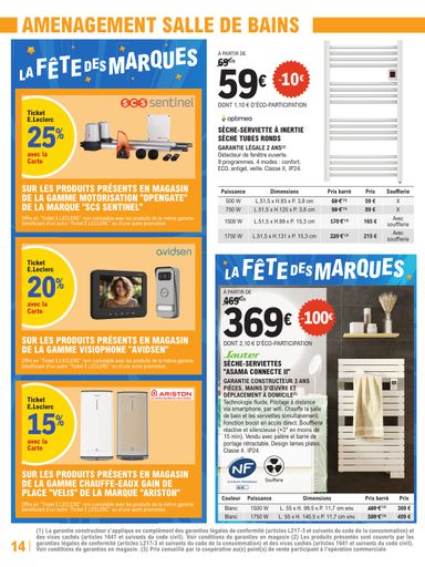 Catalogue E.Leclerc - E.Leclerc - Brico, fête des marques valable dès le 27/10 au 14/11 - page 14