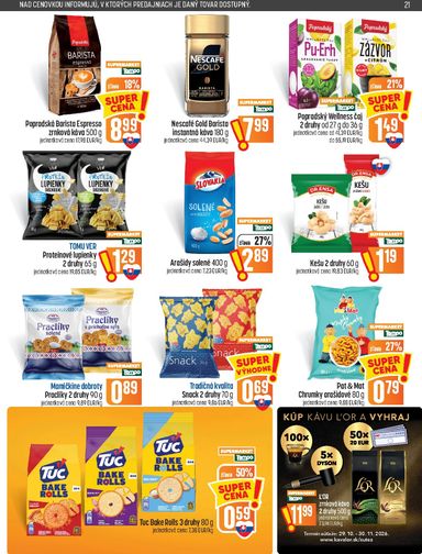 Leták COOP Jednota - COOP Jednota od 29.10. do 04.11. - strana 21