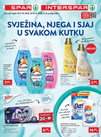 Katalog SPAR - SPAR - Svježina, njega i sjaj u svakom kutku vrijedi od 21.10. do 10.11. - stranica 1