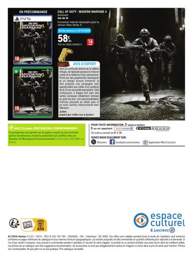 Catalogue E.Leclerc - E.Leclerc - Le guide jeu vidéo valable dès le 20/10 au 07/11 - page 20