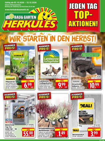 Prospekt Herkules - Herkules - Bau & Garten gültig ab 05.10. bis 10.10. - seite 1