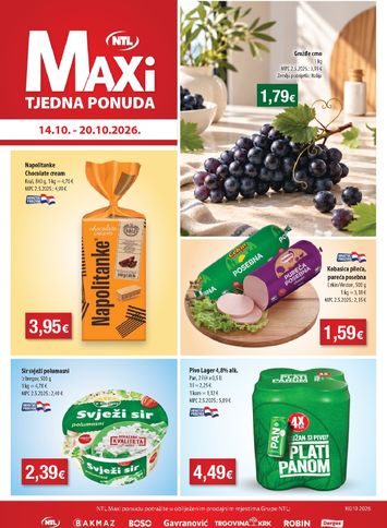 Katalog NTL - NTL - Maxi tjedna ponuda vrijedi od 14.10. do 20.10. - stranica 1