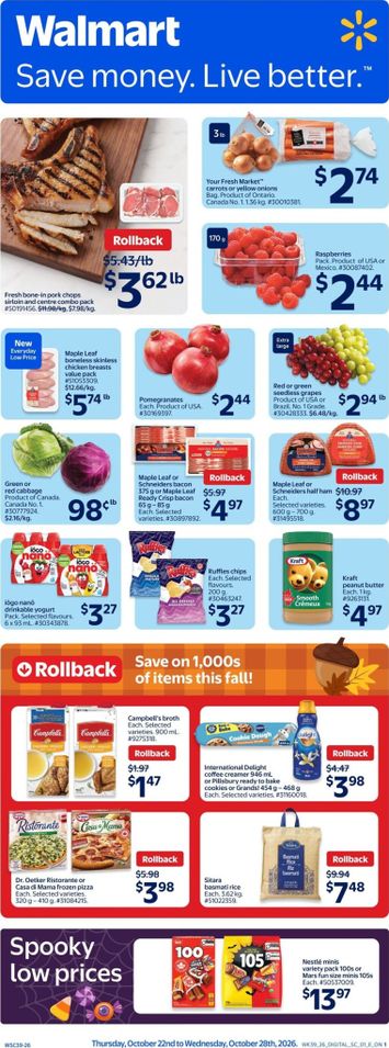 Flyer Walmart - Walmart valid since 10-22 until 10-28 - page 1