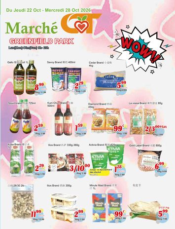 Flyer Marché C&T - Marché C&T - Greenfield Park valid since 10-22 until 10-28 - page 1