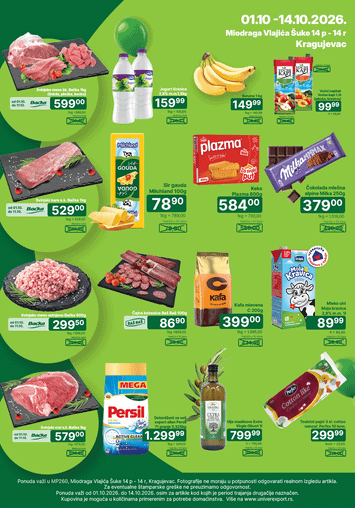 Katalog Univerexport - Univerexport - Akcija Kragujevac od 01.10 do 14.10 - strana 1