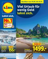 Lidl - Reise-Highlights-Flugblatt gültig ab Mittwoch 14.10.2026