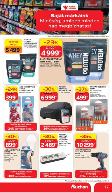 Akciós újság Auchan - Auchan Hipermarket - Sajátmárkás ajánlataink érvényes 10.15.-tól 10.28.-ig - 17 oldal