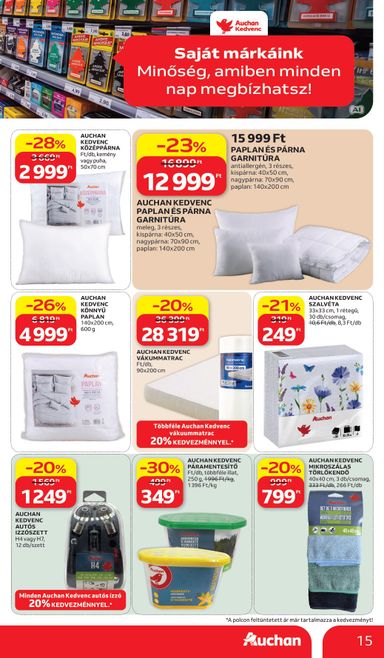 Akciós újság Auchan - Auchan Hipermarket - Sajátmárkás ajánlataink érvényes 10.15.-tól 10.28.-ig - 15 oldal