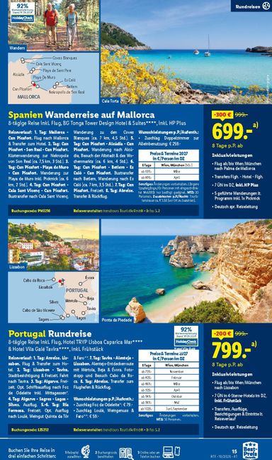 Lidl-Flugblatt - Lidl - Reise-Highlights gültig ab 14.10. bis 15.11. - seite 15