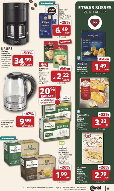 Prospekt Combi - Combi gültig ab 26.10. bis 30.10. - seite 15