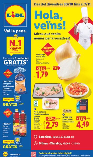 Folleto Lidl - Lidl - Barcelona del 30/10 al 07/11 - página 1