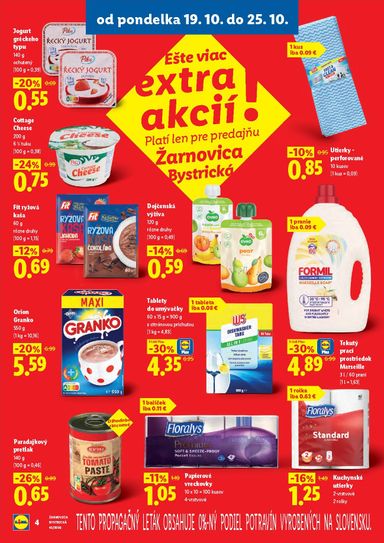Leták Lidl - Lidl - Nová predajňa v Žarnovici od 19.10. do 25.10. - strana 4