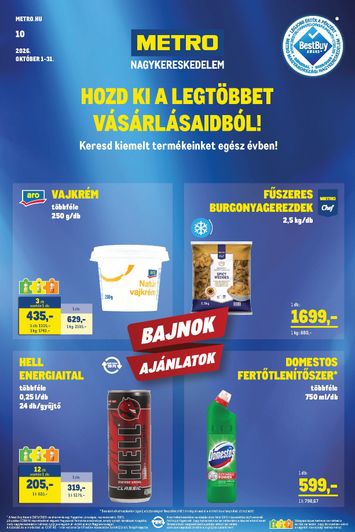 Akciós újság Metro - Metro érvényes 10.01.-tól 10.31.-ig - 1 oldal