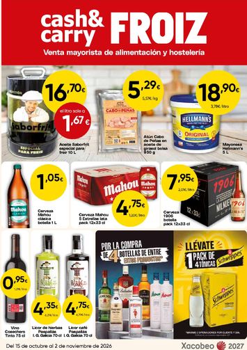 Folleto Froiz - Froiz - Cash&Carry del 15/10 al 02/11 - página 1