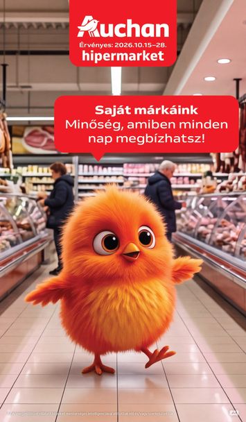 Akciós újság Auchan - Auchan Hipermarket - Sajátmárkás ajánlataink érvényes 10.15.-tól 10.28.-ig - 1 oldal