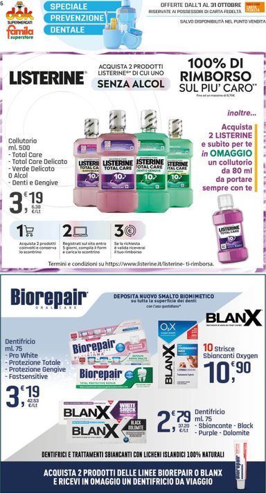 Volantino DOK - DOK - Speciale Prevenzione Dentale valido dal 01/10 al 31/10 - pagina 6
