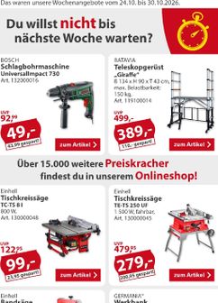 Sonderpreis Baumarkt-Prospekt von Samstag 24.10.