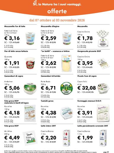Volantino NaturaSì - NaturaSì valido dal 07/10 al 03/11 - pagina 39