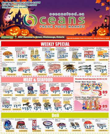 Flyer Oceans Fresh Food Market - Oceans - 4557 Hurontario Street, Mississauga valid since 10-30 until 11-05 - page 1