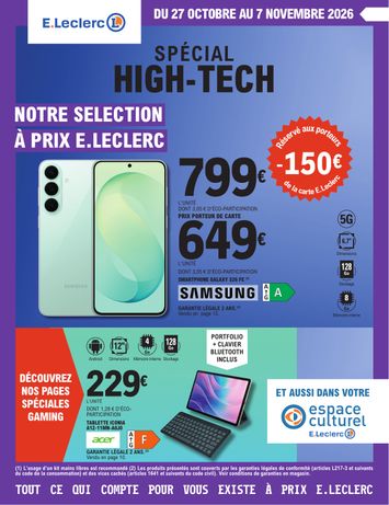 Catalogue E.Leclerc - E.Leclerc - Spécial high-tech valable dès le 27/10 au 07/11 - page 1