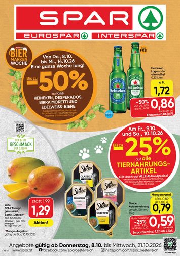 SPAR-Flugblatt - SPAR gültig ab 08.10. bis 21.10. - seite 1