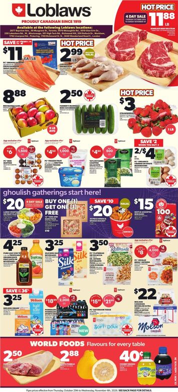 Flyer Loblaws - Loblaws valid since 10-29 until 11-04 - page 1