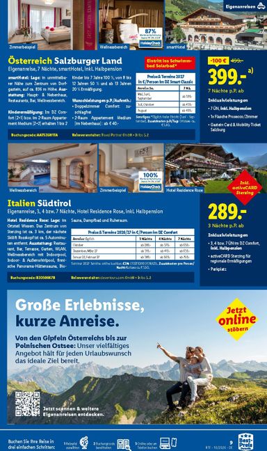 Prospekt Lidl - Lidl - Reise-Highlights gültig ab 14.10. bis 15.11. - seite 9