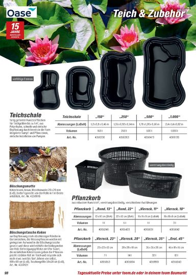 Prospekt toom - Toom - Gartenpflege & Teich gültig ab 01.03. bis 31.12. - seite 98