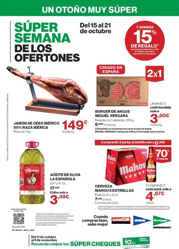 Folleto Hipercor - Hipercor - Súper semana de los ofertones del 15/10 al 21/10 - página 1