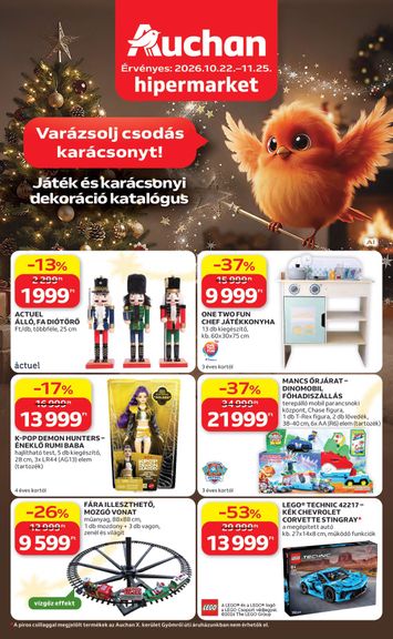 Akciós újság Auchan - Auchan Hipermarket érvényes 10.22.-tól 11.25.-ig - 1 oldal