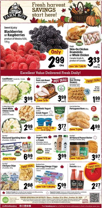 Flyer Farm Boy - Farm Boy valid since 10-22 until 10-28 - page 1