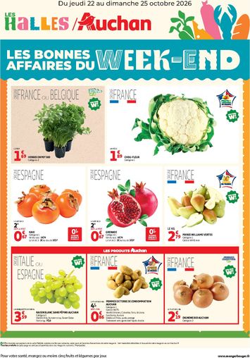 Folder Auchan - Auchan - Bons plans du week end van 22/10 tot 25/10 - side 1