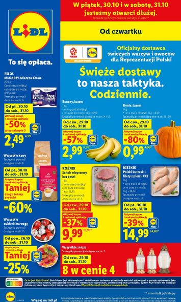 Leták Lidl Polsko - Lidl Polsko od 29.10. do 31.10. - strana 1