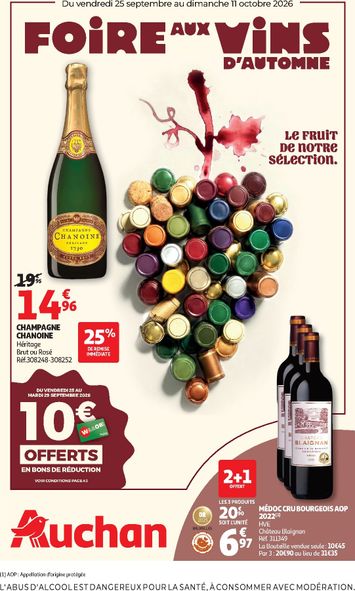 Catalogue Auchan - Auchan - Foire aux vins valable dès le 25/09 au 11/10 - page 1