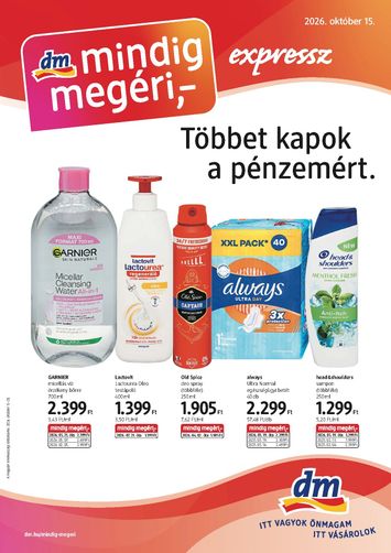 Akciós újság dm - dm - Magazin expressz érvényes 10.15.-tól 10.28.-ig - 1 oldal
