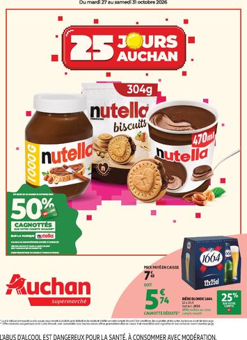 Catalogue Auchan - Auchan - 25 jours valable dès le 27/10 au 31/10 - page 1
