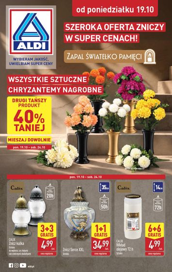 Gazetka ALDI - ALDI - Znicze i stroiki od 19.10. do 24.10. - strona 1