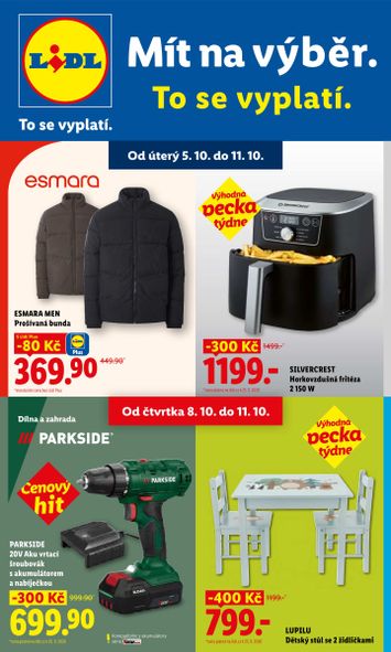 Leták Lidl - Lidl - Spotřební zboží od 05.10. do 11.10. - strana 1