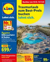Lidl - Reisen-Flugblatt gültig ab Montag 19.10.2026