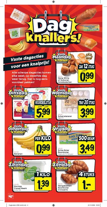 Folder Vomar - Vomar - Dagknallers van 26-10 tot 01-11 - side 1