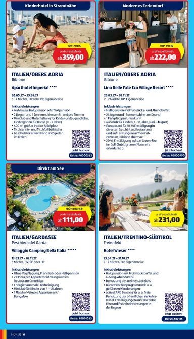 Leták Hofer Rakúsko - Hofer Rakúsko - HOFER REISEN Katalog od 28.10. do 01.12. - strana 6
