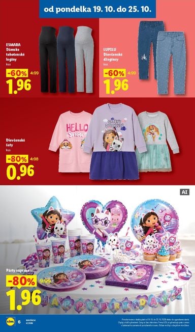 Leták Lidl - Lidl - Ešte viac extra akcií od 19.10. do 25.10. - strana 6