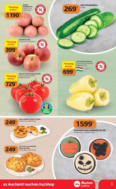 Akciós újság Auchan - Auchan szupermarket érvényes 10.29.-tól 11.04.-ig - 3 oldal