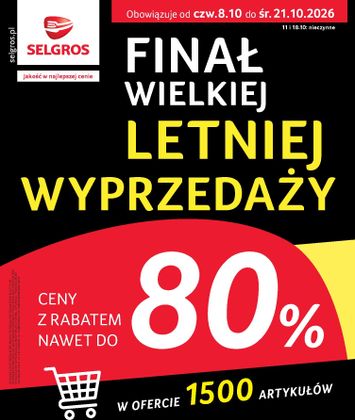 Gazetka Selgros - Selgros cash&carry - Totalna Wyprzedaż od 08.10. do 21.10. - strona 1