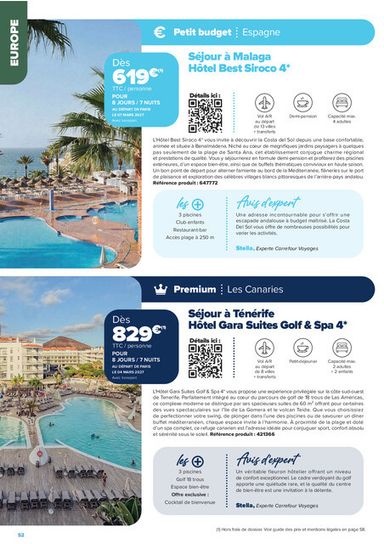 Catalogue Carrefour Market - Carrefour Market - Séjours & Circuits valable dès le 14/08 au 30/10 - page 52
