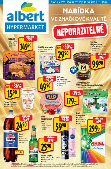 Leták Albert - Albert Hypermarket - Značková kvalita od 21.10. do 03.11. - strana 1