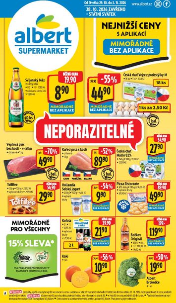 Leták Albert - Albert Supermarket od 29.10. do 03.11. - strana 1