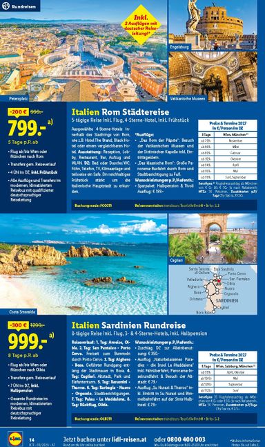 Lidl-Flugblatt - Lidl - Reise-Highlights gültig ab 14.10. bis 15.11. - seite 14