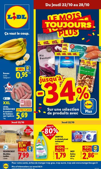 Catalogue Lidl - Lidl valable dès le 22/10 au 28/10 - page 1