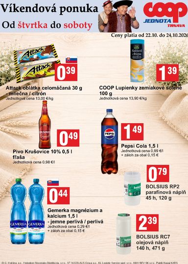 Leták COOP Jednota - COOP Jednota - Víkendová ponuka od 22.10. do 24.10. - strana 2